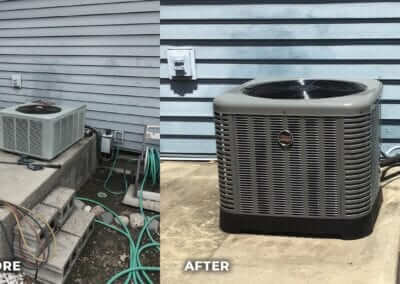 Before and After of an Old and New Furnace
